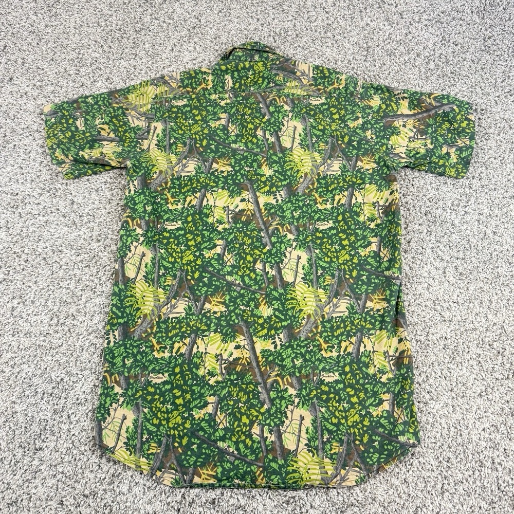 Vintage Bushlan Tree Camo Shirt Mens Medium Long Button Up USA Made 80s - Picture 2 of 8